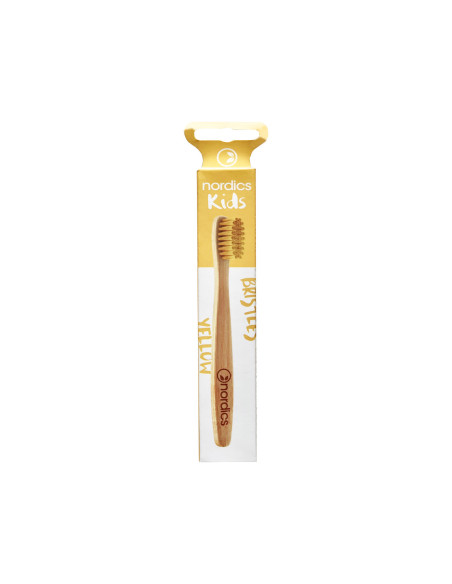 CEPILLO DENTAL NIÑOS BAMBU - AMARILLO