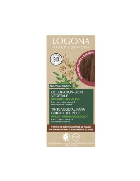 COLORANTE VEGETAL CASTAÑO MARRON 070 LOGONA
