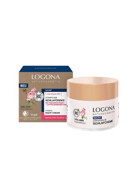 CREMA DE NOCHE REAFIRMANTE ROSAS BIO Y SEMILLAS DE MANZANA