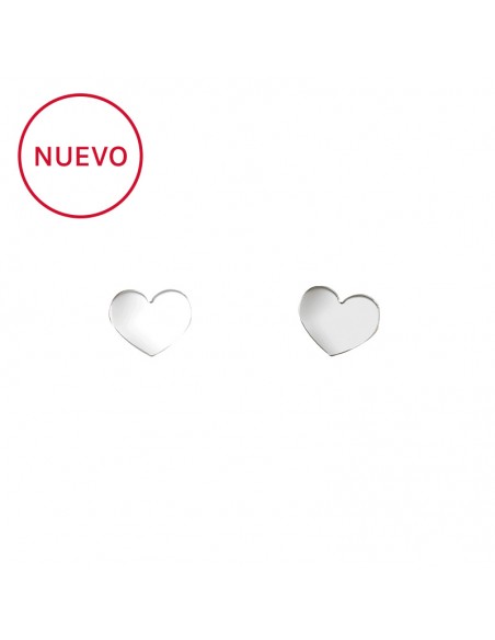 PENDIENTES CORAZON PLATA