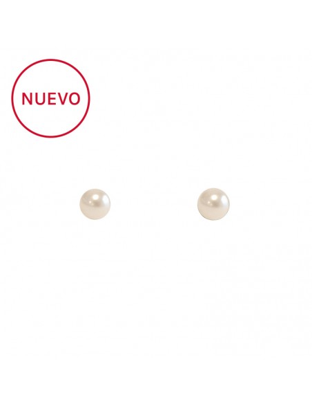 PENDIENTES PERLA PLANA CREAM