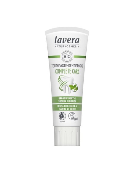 DENTIFRICO CON FLUOR CUIDADO COMPLETO MENTA BIO & FLUORURO DE SODIO LAVERA