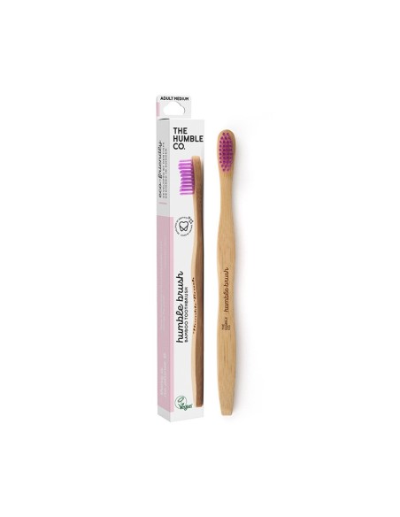 CEPILLO DE DIENTES BAMBU ADULTO LILA MEDIO