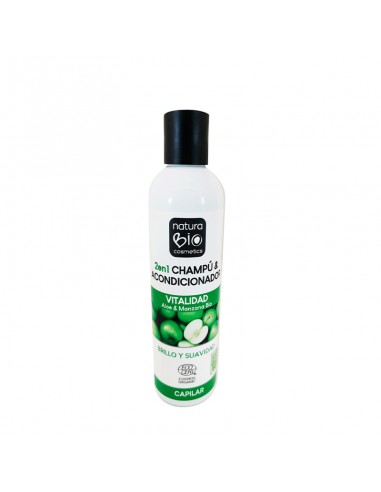 CHAMPU & ACONDICIONADOR 2 EN 1 VITALIDAD ALOE MANZANA