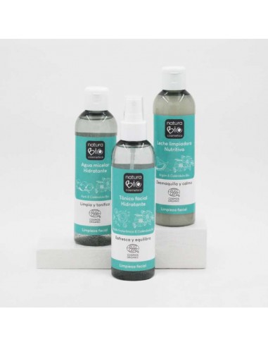 Gama limpieza facial natural NaturaBIO Cosmetics disponible en Naturcosmetika.