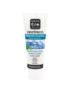 Dentífrico Frescor glacial de NaturaBIO Cosmetics disponible en Naturcosmetika.