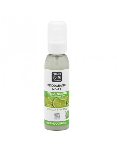 Desodorante spray Frescor suave NaturaBIO Cosmetics disponible en Naturcosmetika.