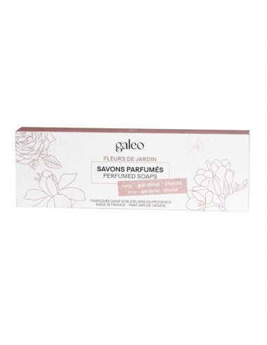 CAJA 3 JABONES PASTILLA PERFUMADOS FLEURS DE JARDIN