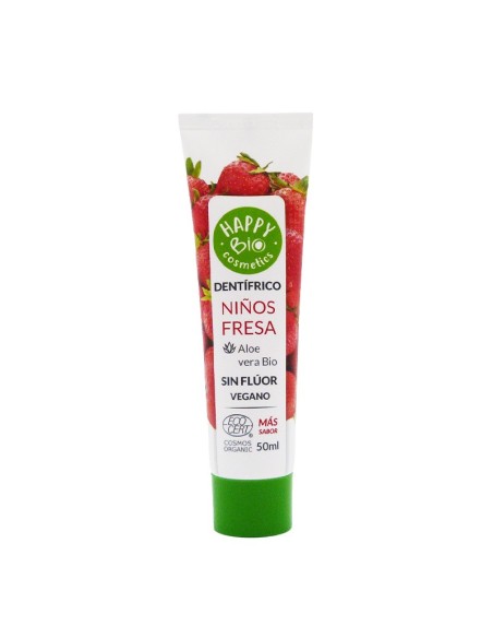 DENTIFRICO NIÑOS FRESA SIN FLUOR HAPPY BIO