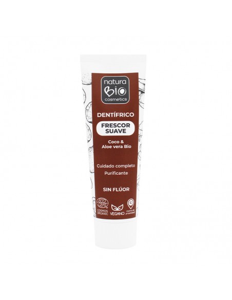 Dentífrico Frescor suave de NaturaBIO Cosmetics disponible en Naturcosmetika.