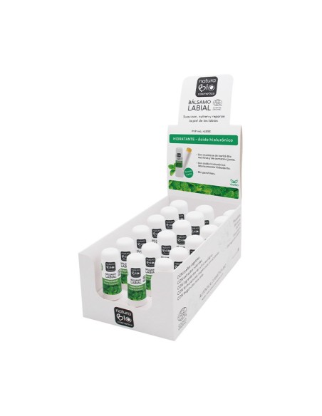 DISPLAY BALSAMO LABIAL HIDRATANTE MENTA HIALURONICO 18und PLASTICO NATURABIO