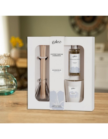 CAJA REGALO PERFUME HOGAR DULZURA DE LINO