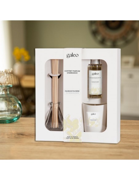 CAJA REGALO PERFUME HOGAR FLORES DE POLINESIA