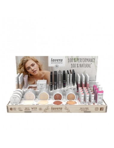 DISPLAY PARCIAL MAQUILLAJE LAVERA 69UND