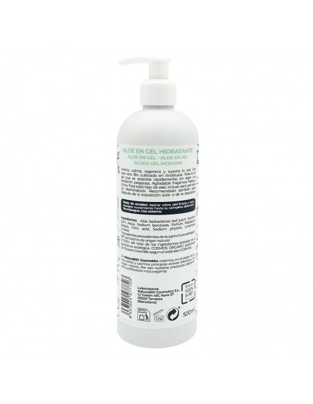 ALOE en Gel Hidratante 500 ml, elaborado con Aloe Vera Bio. Hidratación profunda con ingredientes naturales certificados