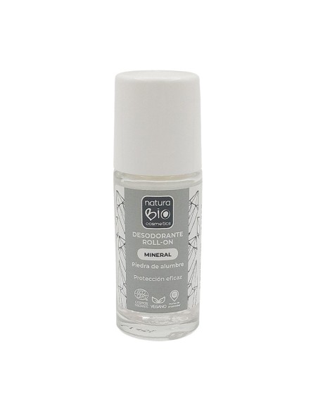 Desodorante roll-on Mineral de NaturaBIO Cosmetics disponible en Naturcosmetika.