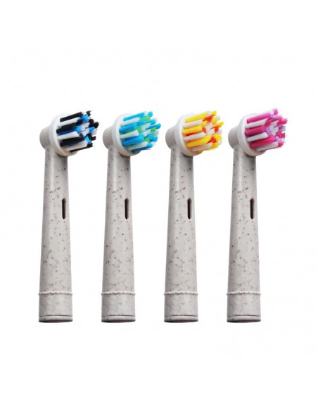 CABEZALES PLANT-BASED PARA CEPILLO ELECTRICO PACK 4UND 4 COLORES-SUAVE