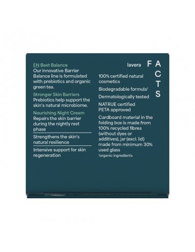 INGREDIENTES DE LA CREMA NOCHE BARRIER BALANCE LAVERA