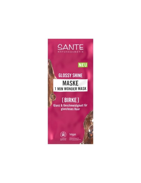 MASCARILLA CAPILAR SACHET 1 MINUTO BRILLO RADIANTE SANTE | NATURCOSMETIKA