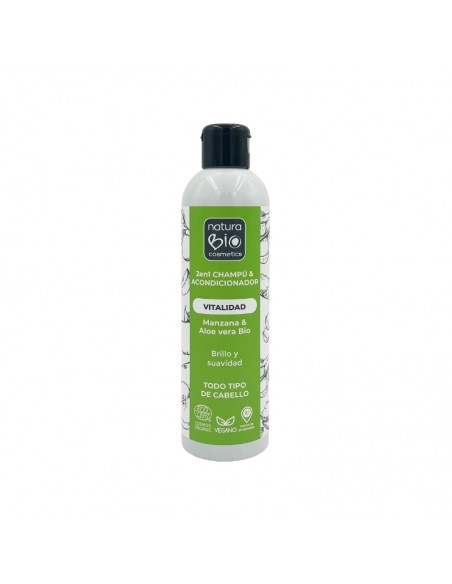 Champú y acondicionador 2 en 1 vitalidad aloe manzana Naturcosmetika