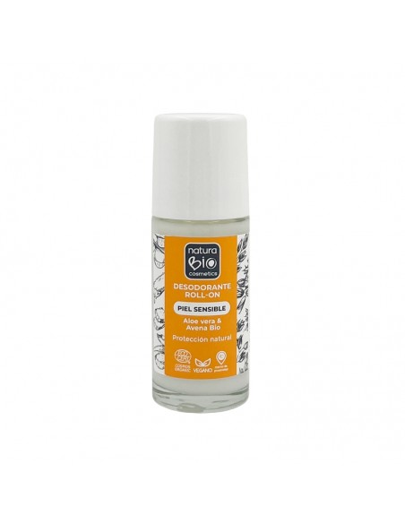 Desodorante roll-on Piel sensible de NaturaBIO Cosmetics disponible en Naturcosmetika.