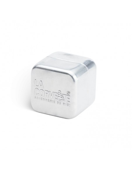 CAJA METALICA PORTA-JABON FORMATO CUBO 300G CORVETTE