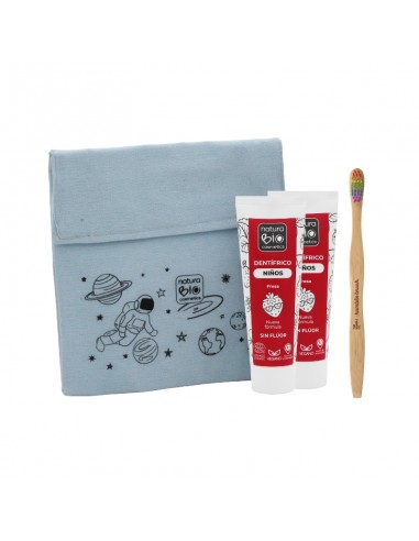 BOLSA AZUL HIGIENE BUCAL NIÑOS  NATURABIO COSMETICS