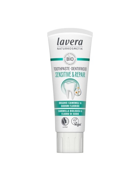 DENTIFRICO DIENTES SENSIBLES & REPARACION MANZANILLA BIO & FLUORURO DE SODIO LAVERA