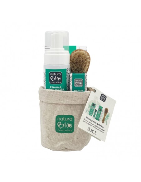 PACK CUIDADO FACIAL PURIFICANTE REGALO ORGANIZADOR ALGODON NATURABIO