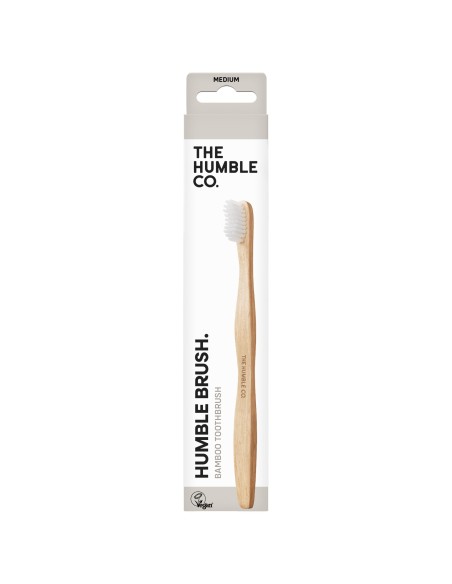 CEPILLO DE DIENTES BAMBU ADULTO BLANCO MEDIO