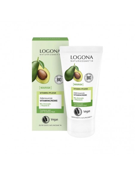 CREMA VITAMINICA REGENERANTE CELULAR AGUACATE BIO & VITAMINA E LOGONA