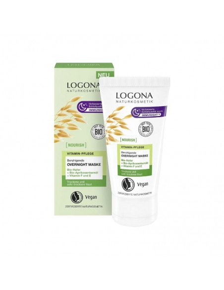 MASCARILLA VITAMINICA CALMANTE NOCTURNA AVENA BIO & VITAMINA F y E LOGONA