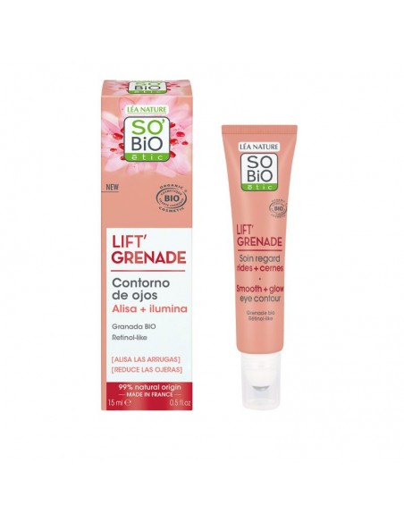 Contorno de ojos alisador Lift'Grenade de SO'BiO étic disponible en Naturcosmetika