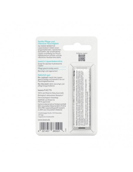 BALSAMO LABIAL BASIS SENSITIVE ACEITE DE JOJOBA & ALMENDRAS BIO LAVERA