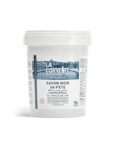 PASTA JABON NEGRO ACEITE DE LINO
