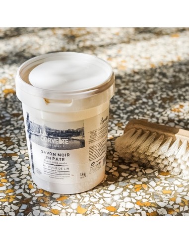 PASTA JABON NEGRO ACEITE DE LINO