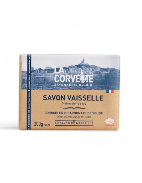 JABON SOLIDO LAVAPLATOS BICARBONATO-SIN PERFUME  CORVETTE