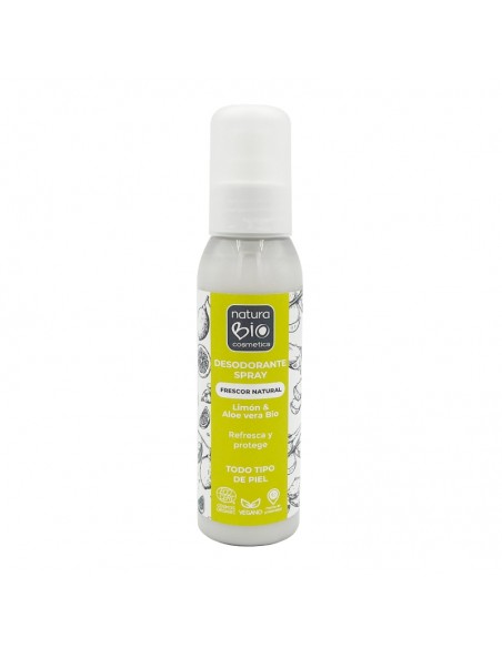 Desodorante spray Frescor suave NaturaBIO Cosmetics disponible en Naturcosmetika.