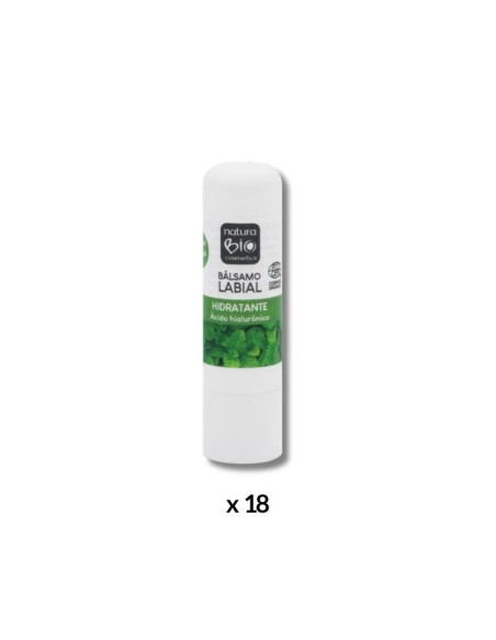 DISPLAY BÁLSAMO LABIAL HIDRATANTE PLÁSTICO 18 uds. NATURABIO COSMETICS 10%