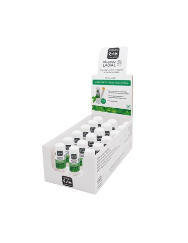 DISPLAY BÁLSAMO LABIAL HIDRATANTE PLÁSTICO 18 uds. NATURABIO COSMETICS 10%