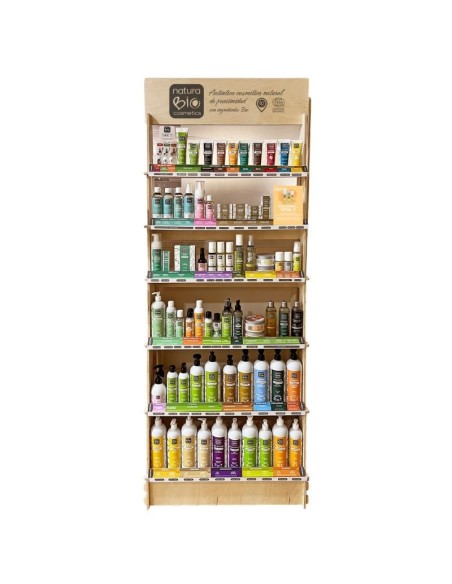 DISPLAY COMPLETO 256 uds. NATURABIO COSMETICS 10% REGALO BOLSAS