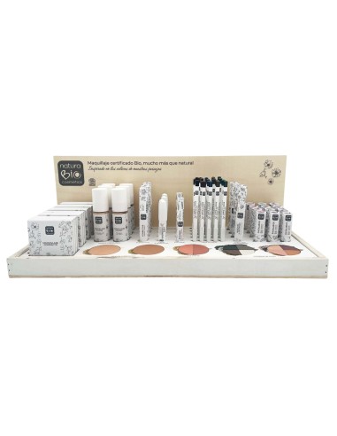 DISPLAY PARCIAL MAQUILLAJE 57 uds. NATURABIO COSMETICS 10%