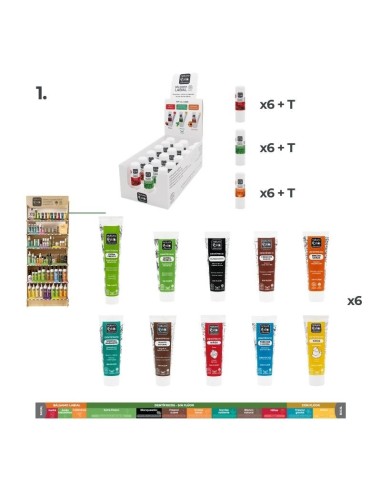 DISPLAY COMPLETO 256 uds. NATURABIO COSMETICS 10% REGALO BOLSAS