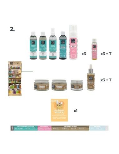 DISPLAY COMPLETO 256 uds. NATURABIO COSMETICS 10% REGALO BOLSAS