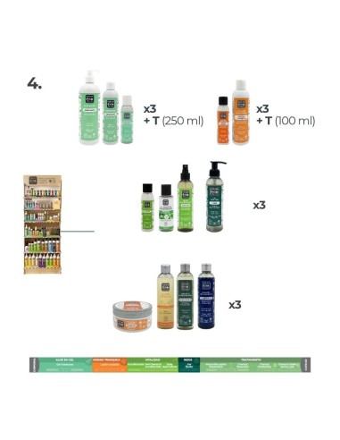 DISPLAY COMPLETO 256 uds. NATURABIO COSMETICS 10% REGALO BOLSAS