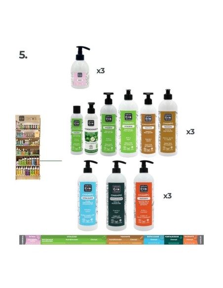 DISPLAY COMPLETO 256 uds. NATURABIO COSMETICS 10% REGALO BOLSAS