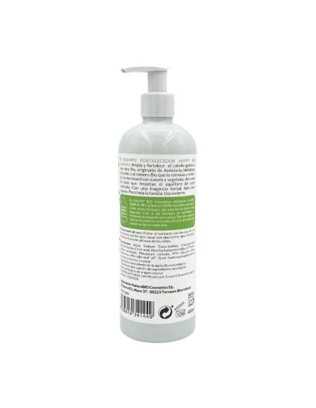 CHAMPÚ FORTALECEDOR ROMERO & ALOE VERA BIO HAPPYBIO