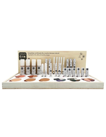 DISPLAY TESTERS MAQUILLAJE 35 uds. NATURABIO COSMETICS 10%
