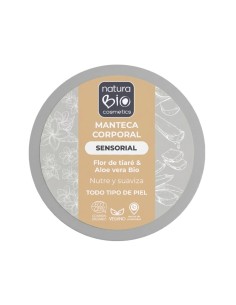 MANTECA CORPORAL SENSORIAL FLOR DE TIARE Y ALOE VERA BIO NATURABIO 2
