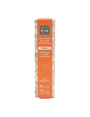 CONTORNO OJOS ANTIFATIGA VITAL C PREBIOTICOS & ACIDO HIALURONICO NATURABIO COSMETICS